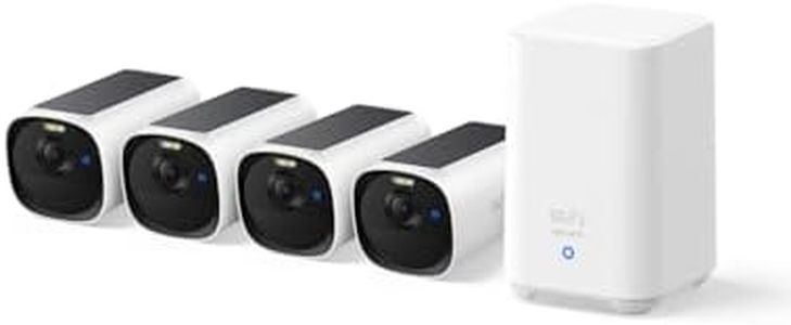 eufy Security eufyCam E40 4-Cam Kit (HomeBase 2), Outdoor Wireless Solar Security Camera, 2K Resolution with Integrated Solar Panel, MaxColor Night Vision, Local Storage, No Monthly Fee