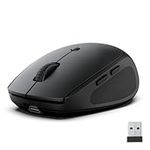 JLab Go Charge Wireless Mouse - Connect via Bluetooth or USB Receiver, Multi Device Ergonomic Bluetooth Mouse, Compatible with Computer/Laptop/Phone/Tablet, Rechargeable Mice, Travel Design