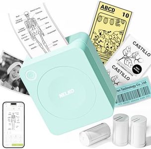 Nelko Sticker Printer, PM230 Mini Printer Bluetooth Portable Sticker Maker with 3 Rolls of Paper for DIY Creation, Study Notes, Pictures, Receipts, Multiple Templates for Phone (Green)