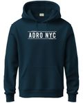 ADRO Hoodies for Men | Printed Hoodie for Men | Cotton Hoodie | Mens Hoodies | Sweatshirt for Men | Hooded Hoodie|H24-ADRO-SB-XL Teal