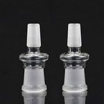 2pcs Glass Tube Adapter, 14MM Male to 18MM Female Essential Adapter,Glass Joint (Size 2)