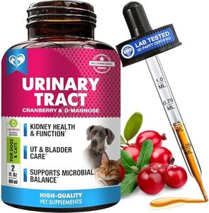 Cat & Dog Urinary Tract Infection Treatment & Natural UTI Medicine Cranberry-Kidney+Bladder Support Supplement - Best Prevention Incontinence, Bladder Stones - Pet Renal Health & UTI Care Drops