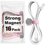 SOOOEC Magnetic Cable Ties, 16 Pack