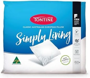 Tontine Simply Living Euro Pillow – High Profile and Firm Support for Lasting Comfort – Anti-Bacterial and Allergy Protection with Natural Cotton Cover – Machine Washable – Australian Made