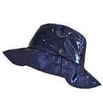 Toutacoo, Wide-Brimmed Vinyl Rain Hat (03- Blue/L)