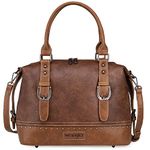 Wrangler Doctor Bag for Women Satchel Handbags, Awake Saddle Brown WG48-S5110BR