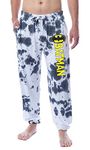 INTIMO DC Comics Men's Batman Granite Tie Dye Bat Logo Sleep Jogger Pajama Pants (Large)