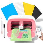 Likcut S501 Vinyl Cutter Machine - AI Smart Sticker Maker S501 for DIY Joy, AI Image Generation Portable Sticker Cutter for Home Decor & Crafting Projects, Custom Stickers, HTV, Pink