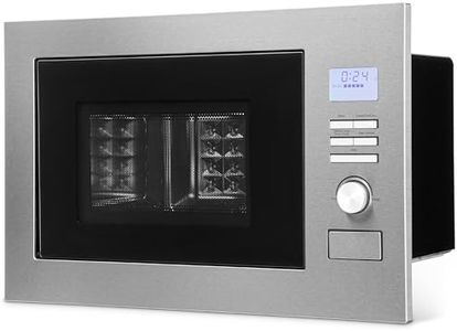 Bomann® Einbaumikrowelle mit Grill und Heißluft | 60cm | 900W Mikrowelle | 1300W Grill | 2300W Heißluft | inkl. Grillrost und Drehteller | 25L Einbau Mikrowellengerät | MWG 3001 H EB inox