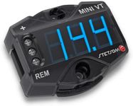 Stetsom MiniVT Digital Display Mini Voltmeter High Accuracy Blue LED 7V~30V Automotive Car Motorcycle Battery Voltage Panel Meter Easy Connection Remote Power for Car Audio Systems