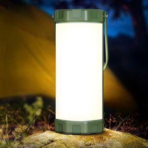 Glocusent Lampe Camping Rechargeable 106 LED 1200LM – 5 Modes (dont SOS), IP68 Étanche, Autonomie 80h – Compacte pour Randonnée, Urgence Coupure/Ouragan (Vert)