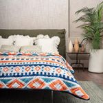 Urban Space Single Bed Comforter 120 GSM Microfiber 3 Layered Quilt Dohar Soft Lightweight Reversible Printed AC Blanket Single Bed for All Season (New York Peach - 145cm x 225cm)