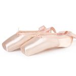 Ballet Pointe Shoes for Girls Women Professional Dance Shoes with Ribbon Toe Pads (Pink, Adult, Women, Numeric_7, Numeric, us_Footwear_Size_System, Medium)