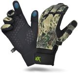 Extremus Buckwell Winter Gloves - Touchscreen Water Resistant Warm Fishing Gloves for Cold Weather - Men and Women’s Gloves for Ice Fishing, Photography, or Hunting (Prym1 MP Large)
