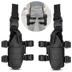 BILLION DUO Tactical Universal Leg Holster Set,Left Hand & Right Hand Adjustable Universal Drop Puttee Leg Thigh Holster Pouch Holder for Halloween Costume Cosplay