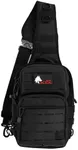 WOLF TACTICAL EDC Sling Bag - Concealed Carry Shoulder Bag for Range, Travel, Hiking, Outdoor Sports (Black)