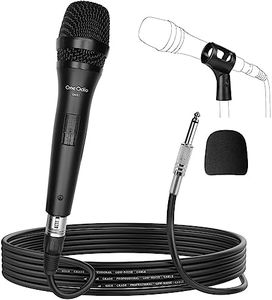 OneOdio ON55 Wired Microphone for Singing - Mic Clips, Metal Female, ON/Off Switch, 16.4ft XLR Cable - Condenser Dynamic Mic for Karaoke Machine, AMP, Speaker, Parties