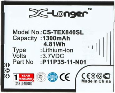 XSPLENDOR 1300mAh battery for Texas Instruments SELECT TI-Nspire CX, TI Nspire CX, TI Nspire CX CAS Graphing PN 3.7L12005SPA, P11P35-11-N01 4.81Wh