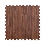 IncStores - Premium Soft Wood Interlocking Foam Tiles (Dark Oak - 36 Tiles)