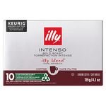 Illy Coffee K Cups - Coffee Pods For Keurig Coffee Maker – Intenso Dark Roast – Notes of Cocoa & Dried Fruit - Bold, Flavorful & Full-Bodied Flavor of Pods Coffee - No Preservatives – 10 Count