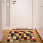 Ottomanson Ottohome Collection Checkered Design Area Rug/Mat, 67 cm x 90 cm, Multicolor