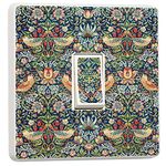 Set of 2 William Morris Art Print- Strawberry Thief Pattern Light Switch Cover Vinyl Stickers - Perfect for Single Switches