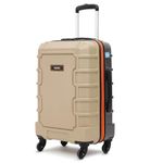 uppercase Arbor 66Cm (Medium)|Check-In Trolley Bag|Sustainable Hardsided 4 Spinner Wheel Luggage|Secure Combination Lock|Scratch Resistant Polyester Suitcase For Men & Women|2000 Days Warranty(Beige)