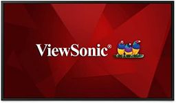 ViewSonic CDE4320 43 Inch 4K UHD Wireless Presentation Display with Integrated Quad Core Processor, 24/7 Operation Rating 16GB Storage Screen Sharing RJ45 or Wi-Fi HDMI DVI VGA, No Base Stand, Black