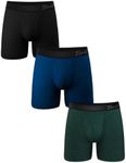 Shinesty Hammock Support Mens Boxer Briefs with Pouch | Mens Underwear Flyless | US Small 3 Pack Forest Green/Navy/Black