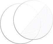 3nesh 3mm dia transparent acrylic glass round circle disk sheet board for diy art and craft school office project glass painting (8 inch Pack of 2)