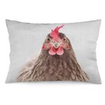 Chicken - Colorful Pillow Covers Decorative Lumbar Throw Pillowcase 12x20 Inch Couch Cushion Cover for Home Decor Living Room Bedroom College Dorm Bed Car Sofa Sofa