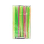 FOREVERIE 500 Count Plastic Disposable Straws Bendable for Drinking, Small 0.2 Inch/5mm Diameter, 8.27 Inches/21cm Length, Soft Semi Clear Multi Light Colors Mixed Bundle