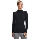 Under Armour Women's UA Authentics Mockneck, Ultra-Warm Polo Neck Top for Women, Thermal Long Sleeve Running Top with Anti-Odour Technology