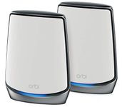 Netgear Orbi Whole Home Tri-Band Mesh WiFi 6 System (RBK852) Router with 1 Satellite Extender - Coverage up to 5,000 sq. ft. and 60+ Devices, 11AX Mesh AX6000 WiFi (Up to 6Gbps)