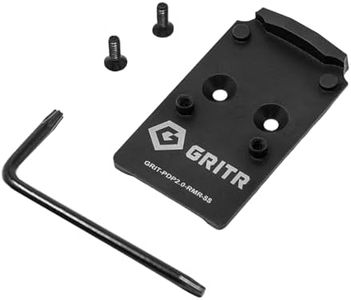 GRITR Optic Plate for Mounting RMR Footprint Optics to Walther PDP Firearm Models w/ 2.0 Optic Plate Mounting System – T10 Torx Screws & Wrench Included; Stainless Steel Adapter Plate