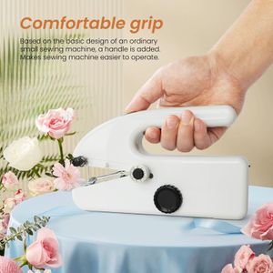 Mini Handheld Electric Sewing Machine – Portable, Fast Stitch, White