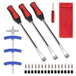 VonLux Tyre Lever Spoon Tool Set 39PCS, Tyre Repair Changing Spoons Lever Tool Kit for Motorcycle Bike Car Tyre Changing Removing, with 3 Tyre Lever Tool Spoon & 3 Wheel Rim Protectors Tool