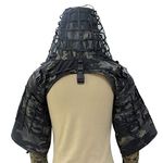 ROCOTACTICAL Sniper Ghillie Suit Foundation, Ripstop, Ghillie Viper Hood, Camouflage Sniper Coat (Black CP)