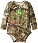 John Deere Baby-Boys Newborn Long Sleeve Trademark Bodyshirt, Mossy Oak, 3-6 Months