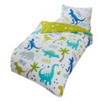 Rapport Roarsome Dinosaur- Reversible Duvet Cover Set, Single ,"Kidz"