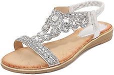 Kivors Sandals for Women Flat Rhine