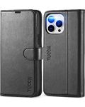 TUCCH Wallet Case for iPhone 13 Pro Max 5G, RFID Blocking Card Slot Stand Phone Case with [Shockproof TPU Interior Case], PU Leather Magnetic Flip Cover Compatible with iPhone 13 Pro Max 6.7", Black