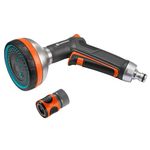 Gardena 18317-80.000.00 Frost-Proof Metal Multi-Pattern Sprayer, 5 Pattern, Includes Quick Connector, Made in Germany