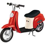 Razor Pocket Mod Electric Scooter – Vintage European Style Moped, 15 MPH (24 KMH) High-Speed Fun, and Smooth Rides for Ages 13+, Red