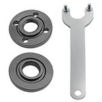 Grinder Angle Wrench with 2-Pack 5/8-11 Spanner Metal Lock Nut, Compatible with Dewalt Milwaukee Makita 193465-4 Bosch Black & Decker Ryobi 4.5" 5" 5/8-11