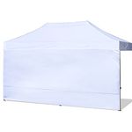 ABCCANOPY Instant Canopy SunWall for 10x20 Feet Straight Leg pop up Canopy, 1 Pack Sidewall Only, White