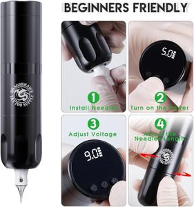 Dragonhawk X3 Wireless Tattoo Machine Kit – Pen Gun, 1500mAh Battery, Needles Included