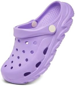 Kids Girls Garden Clog Slip On Slide Sandals Beach Water Shoes Purple Big Kid 5