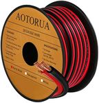 AOTORUA 50FT 18/2 Gauge Red Black Cable Hookup Electrical Wire, 18AWG 2 Conductor 2 Color Flexible Parallel Zip Wire LED Strips Extension Cord 12V/24V DC Cable for LED Ribbon Lamp Tape Lighting