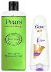 Pears Oil Clear and Glow Shower Gel, 250ml & Dove Daily Shine Conditioner, 180ml